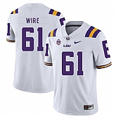 LSU Tigers 61 Cameron Wire White Nike College Football Jersey Dzhi,baseball caps,new era cap wholesale,wholesale hats